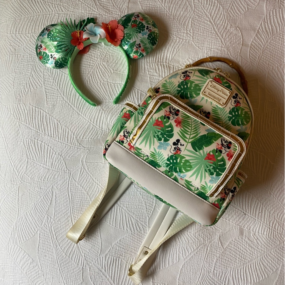 Loungefly Mickey & Minnie Tropical Backpack & Ears